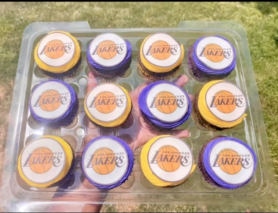 Basketball-themed custom cupcakes